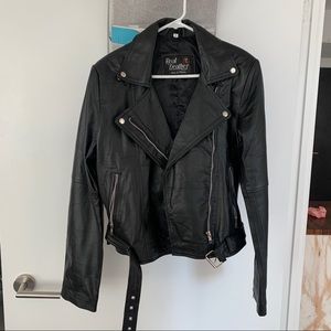 BRAND NEW Real Leather Jacket in Black